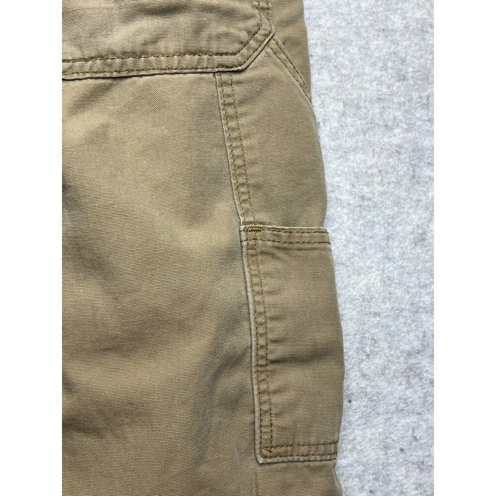 Wrangler Lined Tan Workwear Distressed Carpenter Pants 34 X 30 - Picture 8 of 13